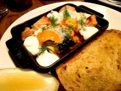 King Salmon, avocado, sorrel, apple + 65/65 Egg at Cumulus, Inc. in Melbourne, Australia. #wishlist