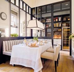 Striped banquette