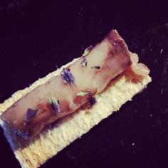 Red wine poached jumbuck marrow with lavender #jumbuckmarrowtrial