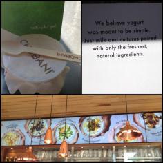 Chobani SOHO brands (fantastically) at every touchpoint- from the spoon, to the glass (keepsake) bowl, to signage, every aspect of the experience is clearly defined.