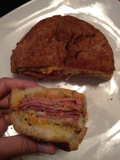 House meats muffaletta at Cochon Butcher In New Orleans. #sandwich #muffaletta #wishlist