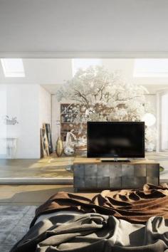 Unique Home with Skylights and Central Courtyard. Architects  Alpha Idea.