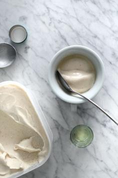 moscato poached pear ice cream