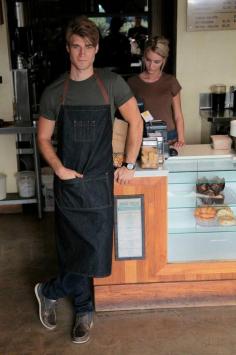 Memphis Black Denim Bib Apron | Street inspired fashion meets the culinary world.  Get the look for your restaurant @ ChefsEmporium.net