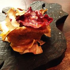 Vegetable crisps and black garlic - Kim Restaurant Potts Point - modern take on Korean