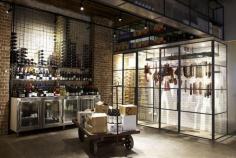 Surry Hills, Sydney... Nomad, The 150-seat venue offers the best wines from lesser-known regions of Australia, and a food ethos which champions traditional techniques such as curing and smoking, and even on-site cheese making. #SurryHills #Sydney #Nomad #venue #wine #Australia #food #traditional #techniques #cheese #warehouse #architecture #interior #interiors #design #simple #snellarchitects #concrete #steel #innovative