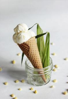 SWEET CORN CILANTRO ICE CREAM