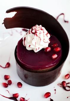 Pomegranate Chocolate Dessert.