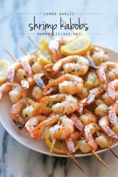 Lemon Garlic Shrimp Kabobs