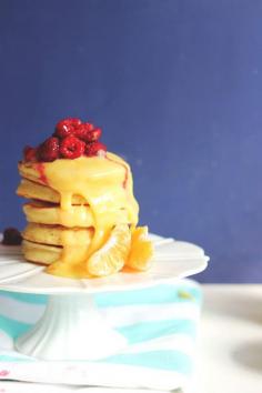 Brown Butter Buttermilk Pancakes with Mandarin Curd