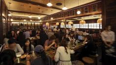 Yebisu Izakaya's modern design ensures it's easy to forget you're dining in a shopping arcade.