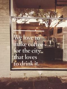 For the city that loves to drink it