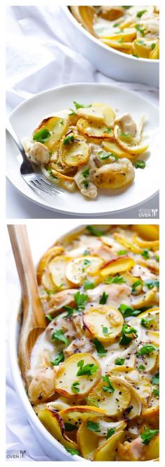 Easy Lemon Chicken Potato Casserole