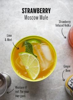 Strawberry Moscow Mules