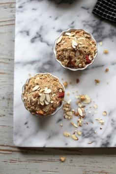 Peach and Strawberry Weeknight Cobbler for two