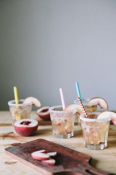 white peach and green tea bellini