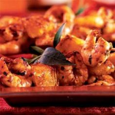 Skewered Shrimp with Fruit Recipe