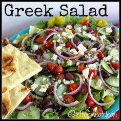 Greek Salad ~ Let Them Eat Clean #greeksalad #salad #veggies #dinner #cleanfood #letthemeatclean