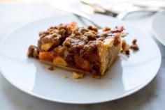 Peach Crumble Slab Pie
