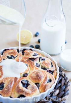 Blueberry Lemon Sticky buns