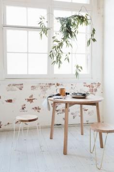 Handcrafted stools by Tuckbox. Photo – Tara Pearce. Styling -Stephanie Stamatis on thedesignfiles.net