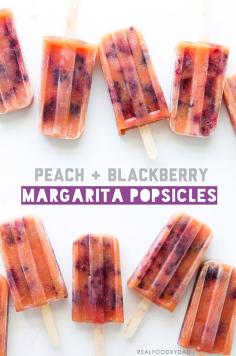 Peach and Blackberry Margarita Popsicles