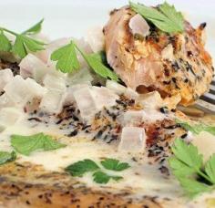 Oven Baked Trout with Creamy Sauce Recipe