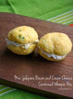 Jo and Sue: Mini Jalapeno Bacon And Cream Cheese Cornbread Whoopie Pies