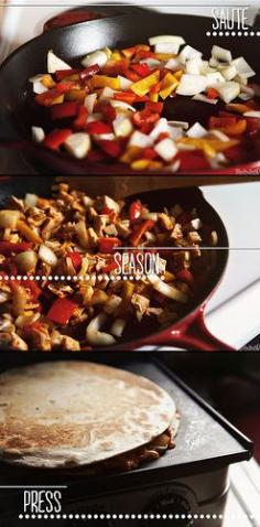 Fajita Quesadillas from GirlCarnivore.com