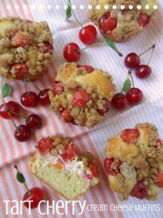 Tart Cherry Cream Cheese Muffins