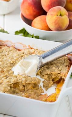 Oatmeal Cookie Peach Cobbler