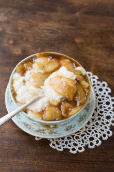 bananas foster rice pudding
