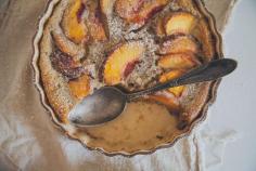 Peach, Buttermilk & Bourbon Clafoutis
