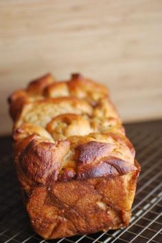 Cinnamon Dulce de Leche & Poached Pear Chopped Bread