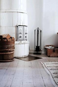 Traditional Swedish Tiled Stove, Remodelista