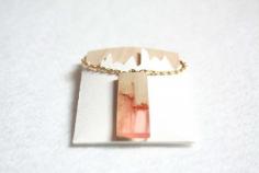 Designer Marcel Dunger Creates Jewelry by Fusing Colorful Bio Resin to Pieces of Broken Maple Wood wood resin jewelry fashion