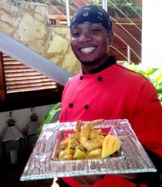 Locally sourced meals (coconut curry shrimp!) in St. Lucia