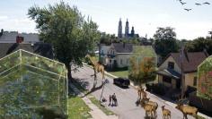 this is a pretty neat idea...    "In Buffalo’s East Side, urban agriculture is transforming once residential, abandoned land into small farms serving local groups. And although vacant land is abundant, it is often contaminated. Historically farmers used above ground grow structures to overcome poor soil conditions – an approach which could provide a solution to the contamination problem."    (Artfarms of Buffalo, NY)