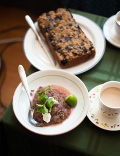 Desserts for Breakfast: Roasted purple tomatillo gazpacho