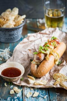 Fried hot dog Hong Kong Phooey | insimoneskitchen.com