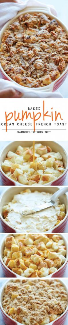 Baked Pumpkin Cream Cheese French Toast