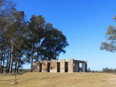 this reminds me of an interstate rest stop, but in a great/beautiful/simple/natural/nostalgic way.    (Outdoor Food Court In Centenario Town / Jaf Architecture + Design)