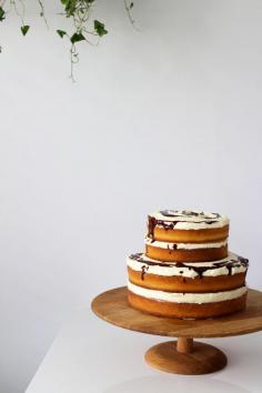 Exposed Orange and Chocolate Layer Cake