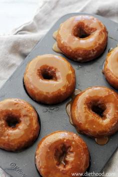 Salted Caramel-Glazed Pumpkin Donuts
