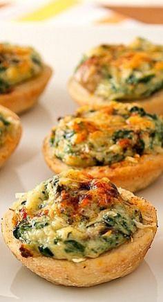 Mini Crab, Spinach, and Mushroom Tarts