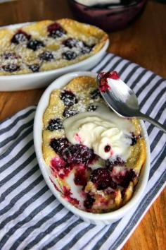 BAKED BLACKBERRY CREPE COBBLER