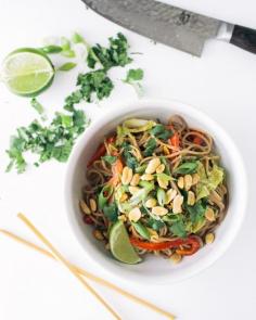 Peanut Noodles with Napa Cabbage