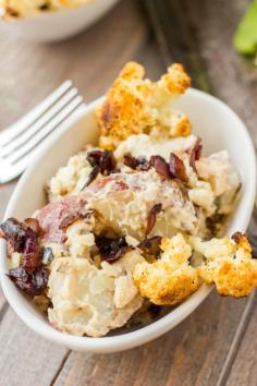 Potato Salad with Roasted Cauliflower and Caramelized Onions