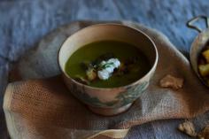 Creme de espinafres e gengibre