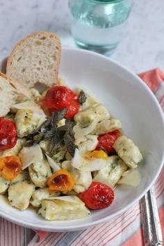 Zucchini Ricotta Gnocchi with Sage Brown Butter Sauce